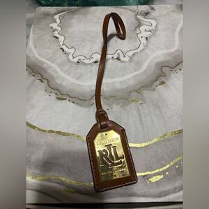 Lauren Ralph Lauren Tan Brown Luggage Tag